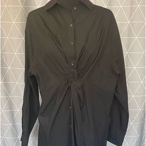 NWT Rosetta Getty black‎ button down dress
